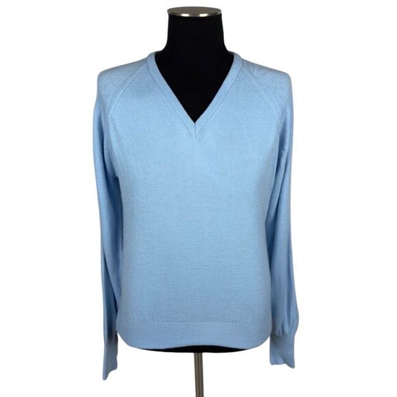 Vintage Par Four Golf Baby Blue V-Neck Sweater - Men’s L - Picture 1 of 9
